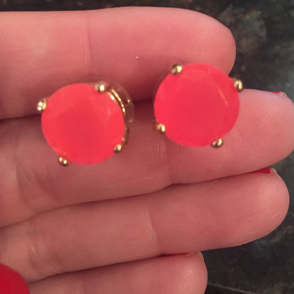 Kate Spade Coral and Gold Earrings